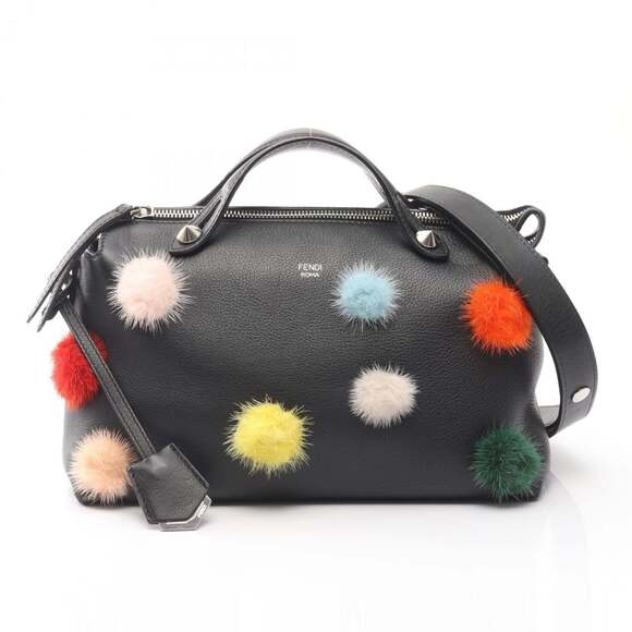 FENDI Handbags - Fendi BY THE WAY MEDIUM Handbag, Leather, Women's, Black/Multicolor